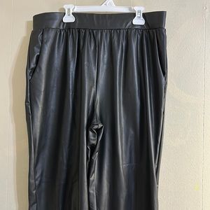 Faux Leather joggers